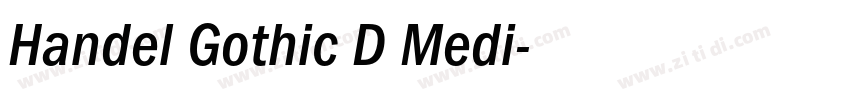 Handel Gothic D Medi字体转换